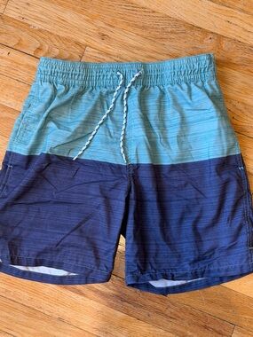 Goodfellow & Co Two-Tone Aqua and Navy Swim Trunks